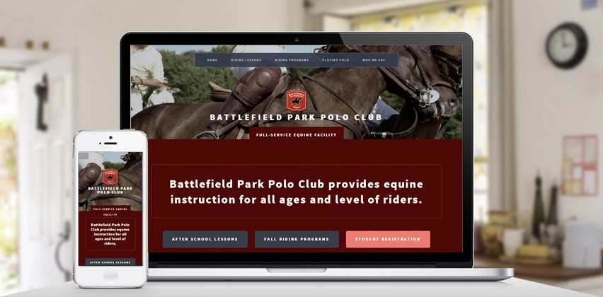 Responsive Web Design for Battlefield Park Polo Club